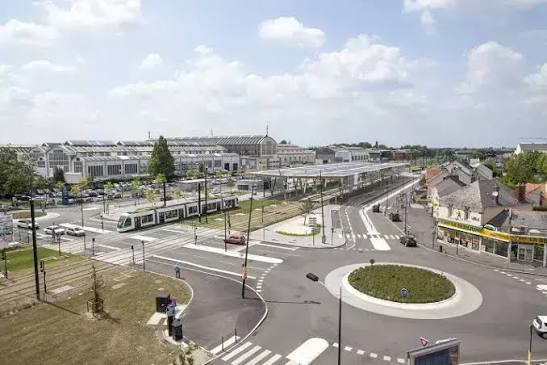 Vue de Rond-Point de Paris à Nantes