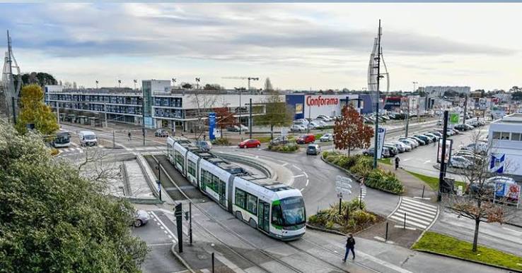 Vue de Route de Vannes à Nantes